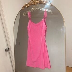 Petal & Pup Pink Tie-Strap Mini Dress